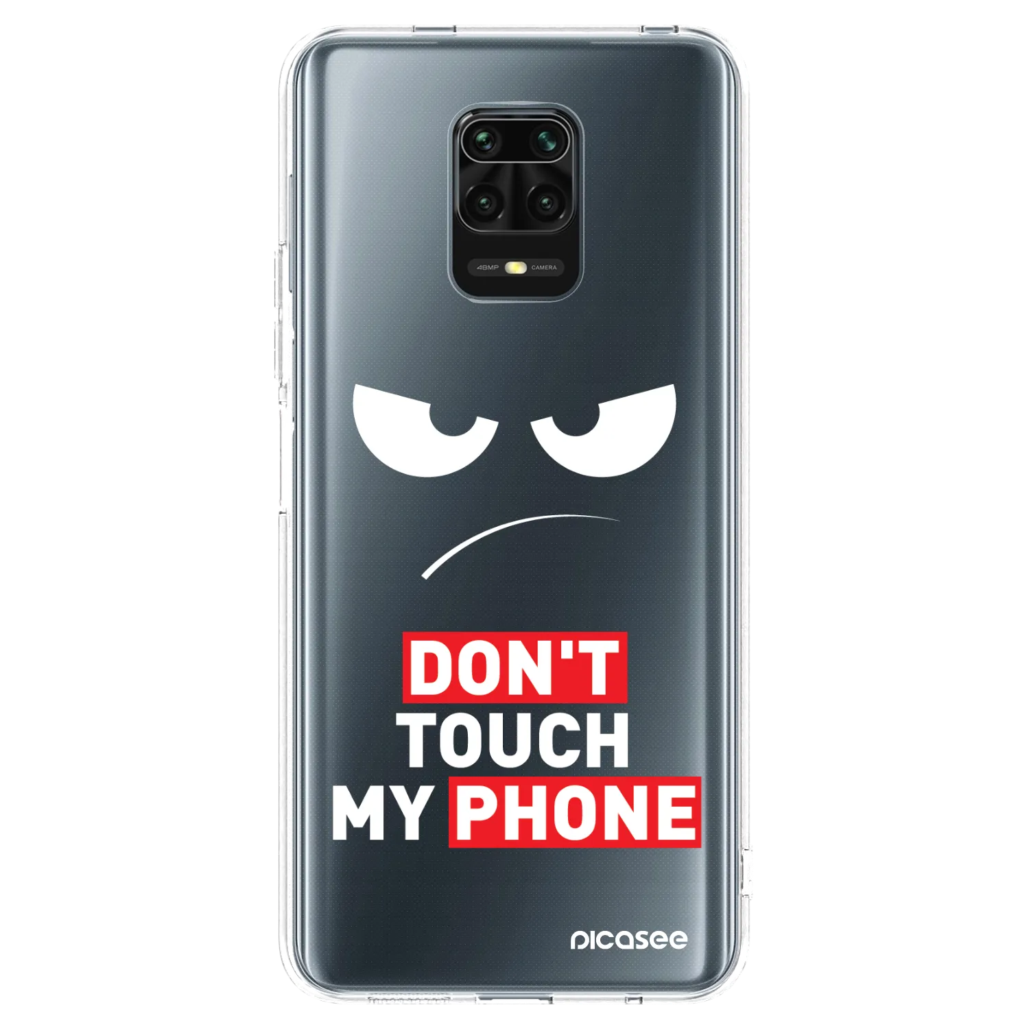 Picasee silikónový prehľadný obal pre Xiaomi Redmi Note 9S - Angry Eyes - Transparent