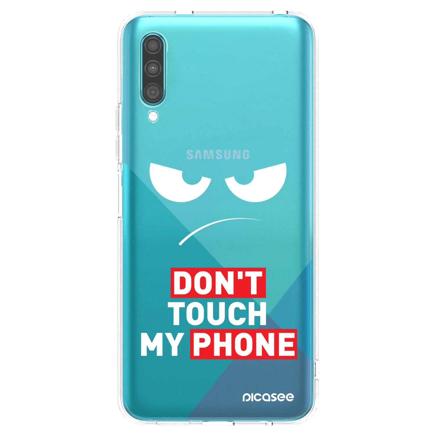 Picasee silikónový prehľadný obal pre Samsung Galaxy A30s A307F - Angry Eyes - Transparent