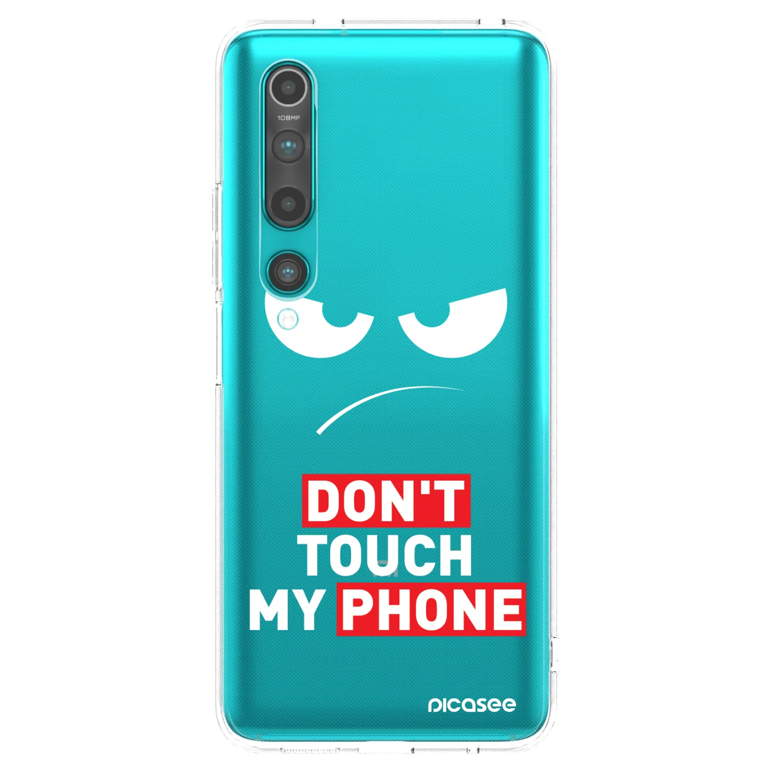 Picasee silikónový prehľadný obal pre Xiaomi Mi 10 - Angry Eyes - Transparent