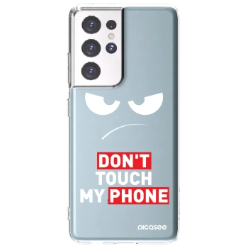 Picasee silikónový prehľadný obal pre Samsung Galaxy S21 Ultra 5G G998B - Angry Eyes - Transparent