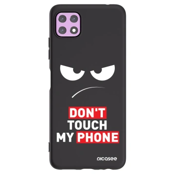 Picasee silikónový čierny obal pre Samsung Galaxy A22 A226B 5G - Angry Eyes - Transparent