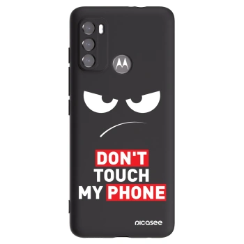 Picasee silikónový čierny obal pre Motorola Moto G60 - Angry Eyes - Transparent