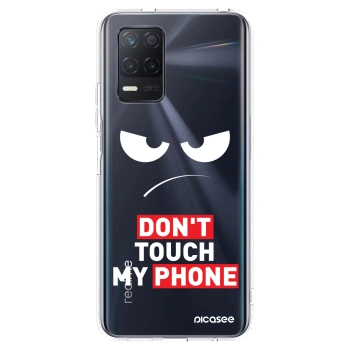 Picasee silikónový prehľadný obal pre Realme 8 5G - Angry Eyes - Transparent