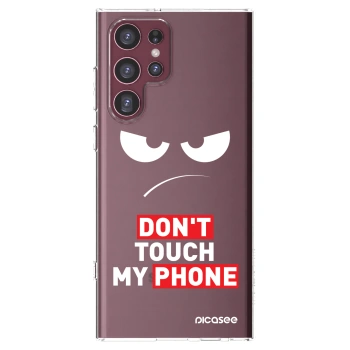 Picasee silikónový prehľadný obal pre Samsung Galaxy S22 Ultra 5G - Angry Eyes - Transparent