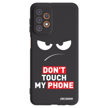 Picasee silikónový čierny obal pre Samsung Galaxy A23 A235F 4G - Angry Eyes - Transparent