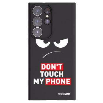 Picasee silikónový čierny obal pre Samsung Galaxy S23 Ultra 5G - Angry Eyes - Transparent