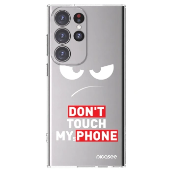 Picasee silikónový prehľadný obal pre Samsung Galaxy S23 Ultra 5G - Angry Eyes - Transparent