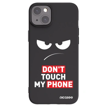 Picasee silikónový čierny obal pre Apple iPhone 15 Plus - Angry Eyes - Transparent