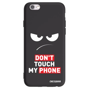 Picasee silikónový čierny obal pre Apple iPhone 6/6S - Angry Eyes - Transparent