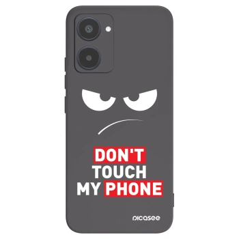 Picasee silikónový čierny obal pre Realme 10 4G - Angry Eyes - Transparent