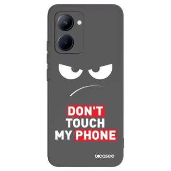Picasee silikónový čierny obal pre Realme C33 (2023) - Angry Eyes - Transparent