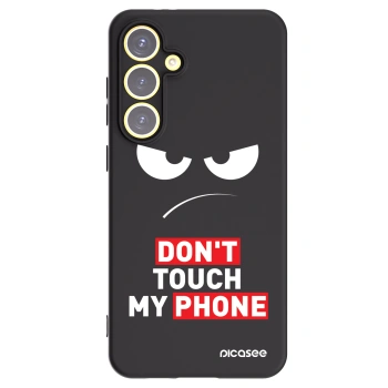 Picasee silikónový čierny obal pre Samsung Galaxy S24 FE S721B - Angry Eyes - Transparent