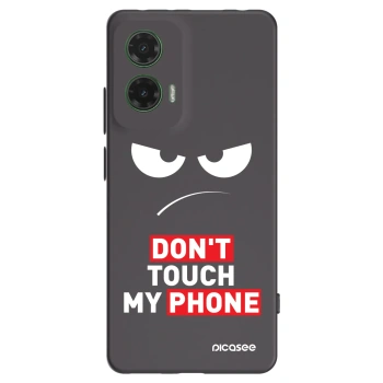 Picasee silikónový čierny obal pre Motorola Moto G35 5G - Angry Eyes - Transparent