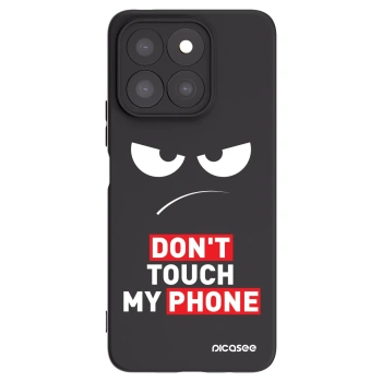 Picasee silikónový čierny obal pre Honor X8c - Angry Eyes - Transparent