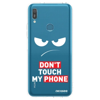 Picasee silikónový prehľadný obal pre Huawei Y6 2019 - Angry Eyes - Transparent