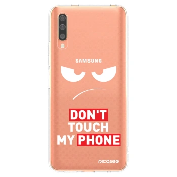 Picasee silikónový prehľadný obal pre Samsung Galaxy A70 A705F - Angry Eyes - Transparent