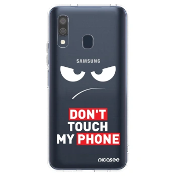 Picasee silikónový prehľadný obal pre Samsung Galaxy A40 A405F - Angry Eyes - Transparent