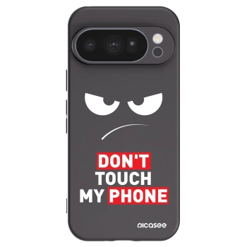 Picasee silikónový čierny obal pre Google Pixel 10 Pro - Angry Eyes - Transparent