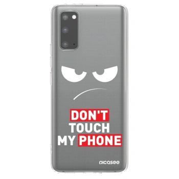 Picasee silikónový prehľadný obal pre Samsung Galaxy S20 G980F - Angry Eyes - Transparent