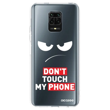 Picasee silikónový prehľadný obal pre Xiaomi Redmi Note 9 Pro - Angry Eyes - Transparent