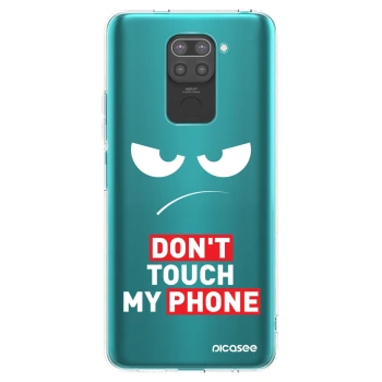 Picasee silikónový čierny obal pre Xiaomi Redmi Note 9 - Angry Eyes - Transparent