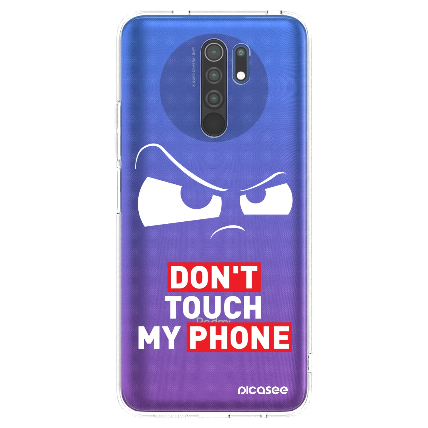 Picasee silikónový prehľadný obal pre Xiaomi Redmi 9 - Cloudy Eye - Transparent