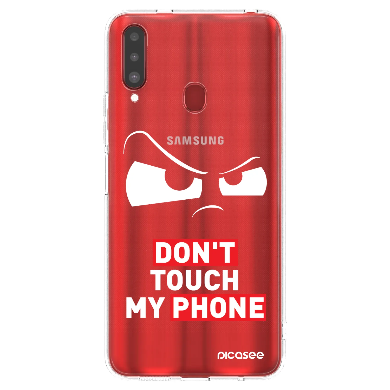 Picasee silikónový prehľadný obal pre Samsung Galaxy A20s - Cloudy Eye - Transparent