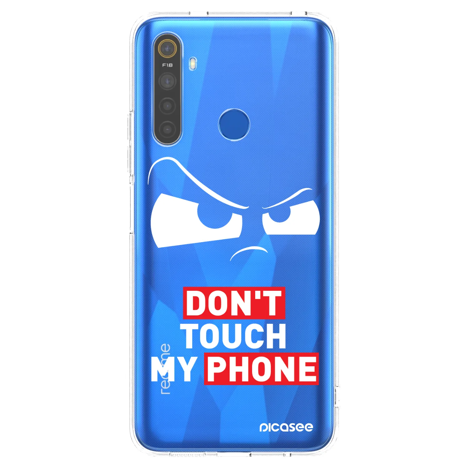 Picasee silikónový prehľadný obal pre Realme 5 - Cloudy Eye - Transparent