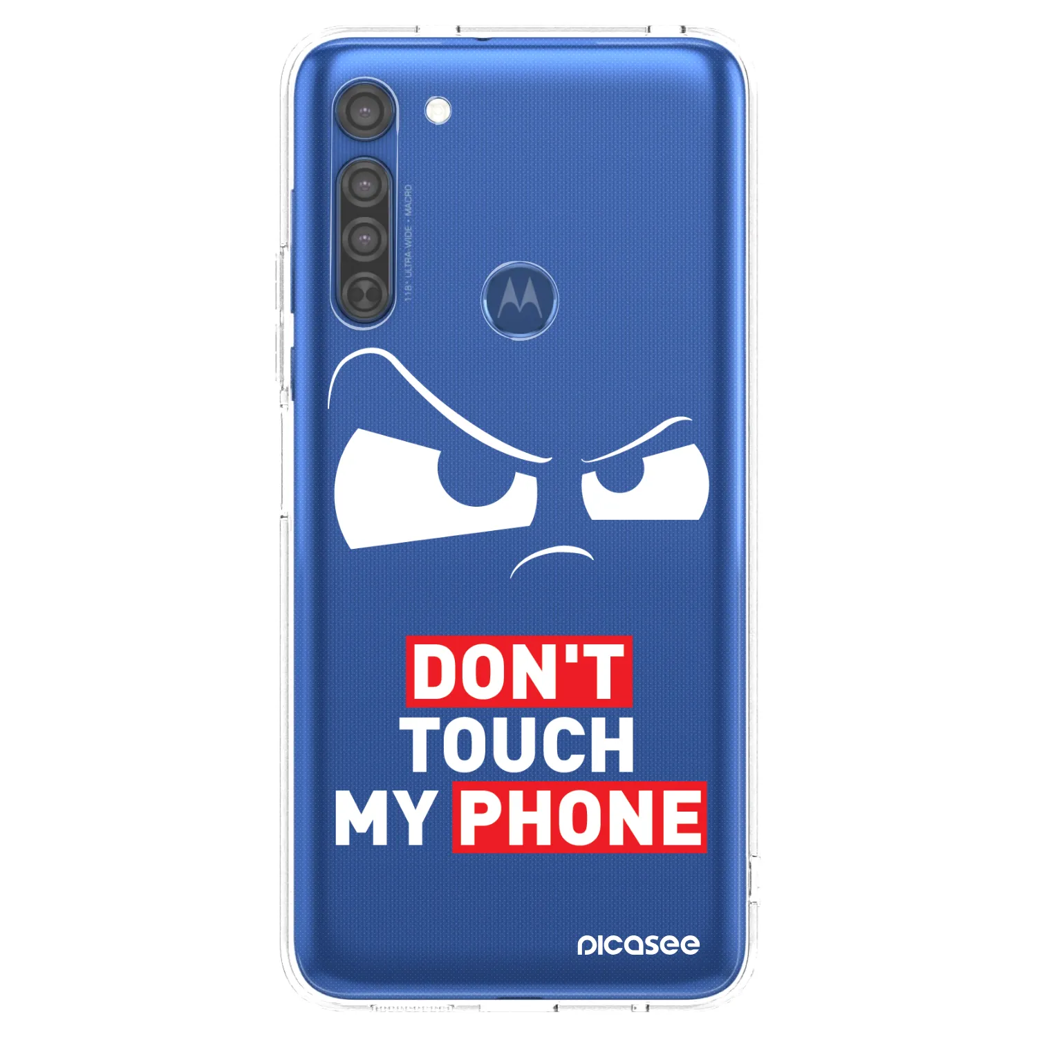 Picasee silikónový prehľadný obal pre Motorola Moto G8 - Cloudy Eye - Transparent
