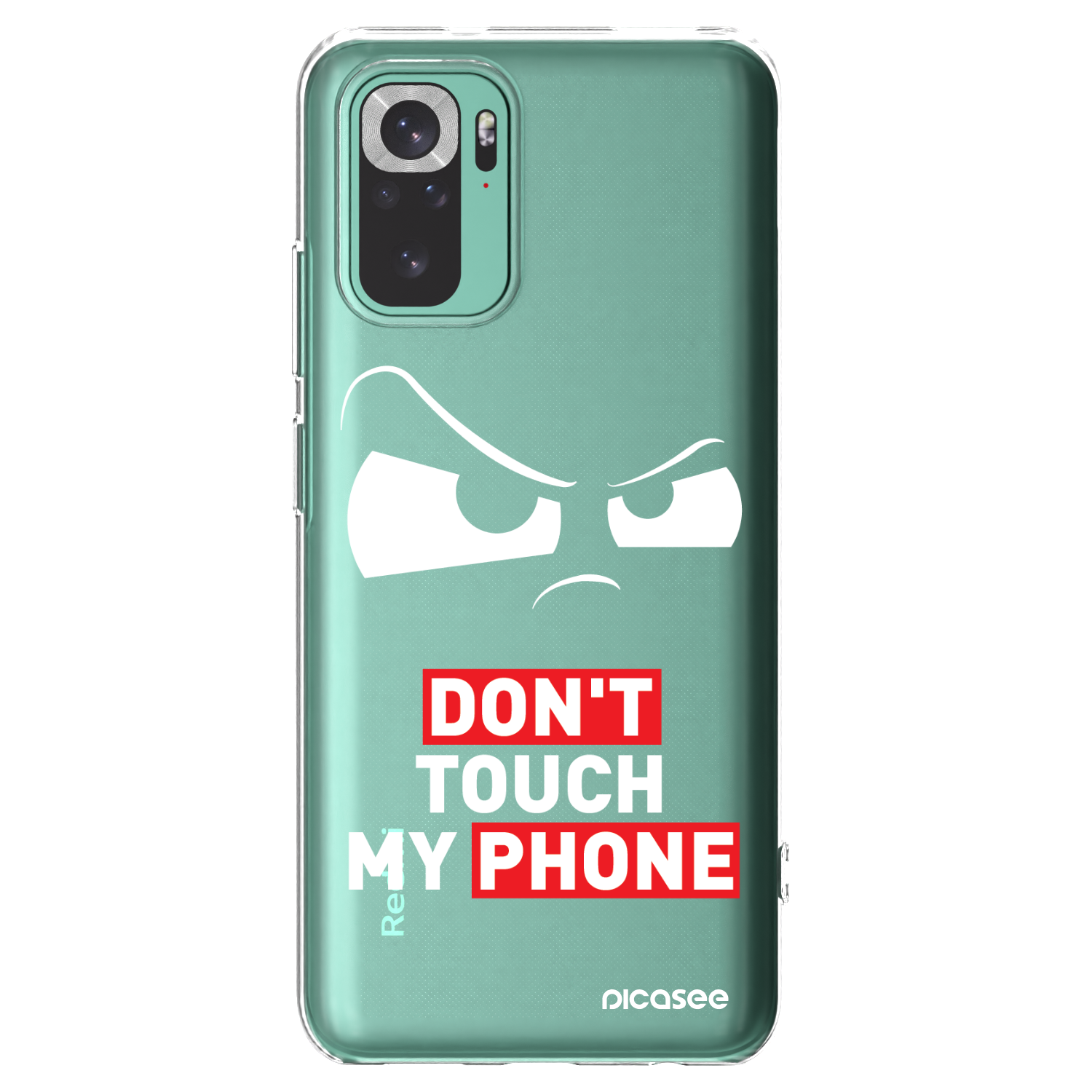 Picasee silikónový prehľadný obal pre Xiaomi Redmi Note 10 Pro - Cloudy Eye - Transparent