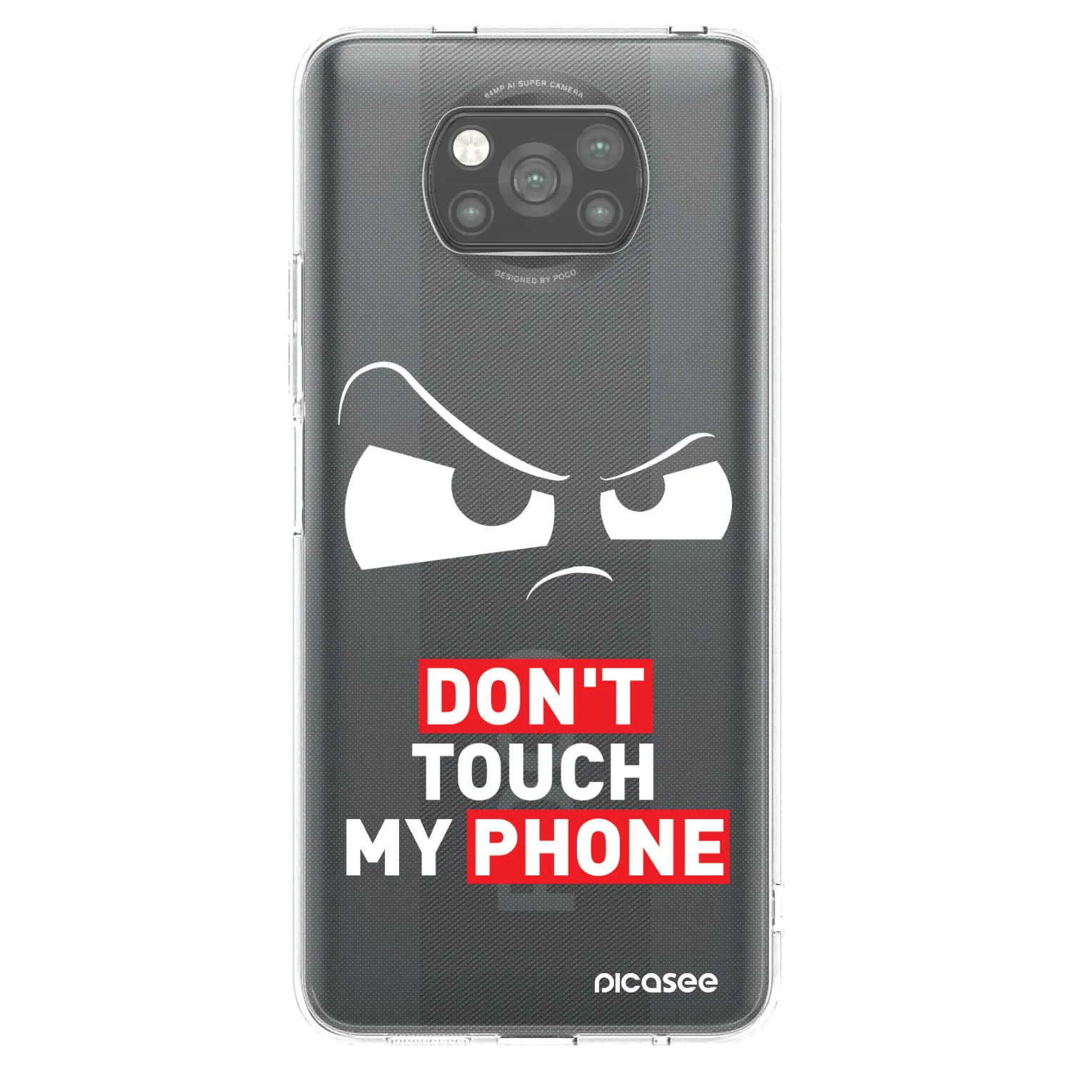 Picasee silikónový čierny obal pre Xiaomi Poco X3 Pro - Cloudy Eye - Transparent
