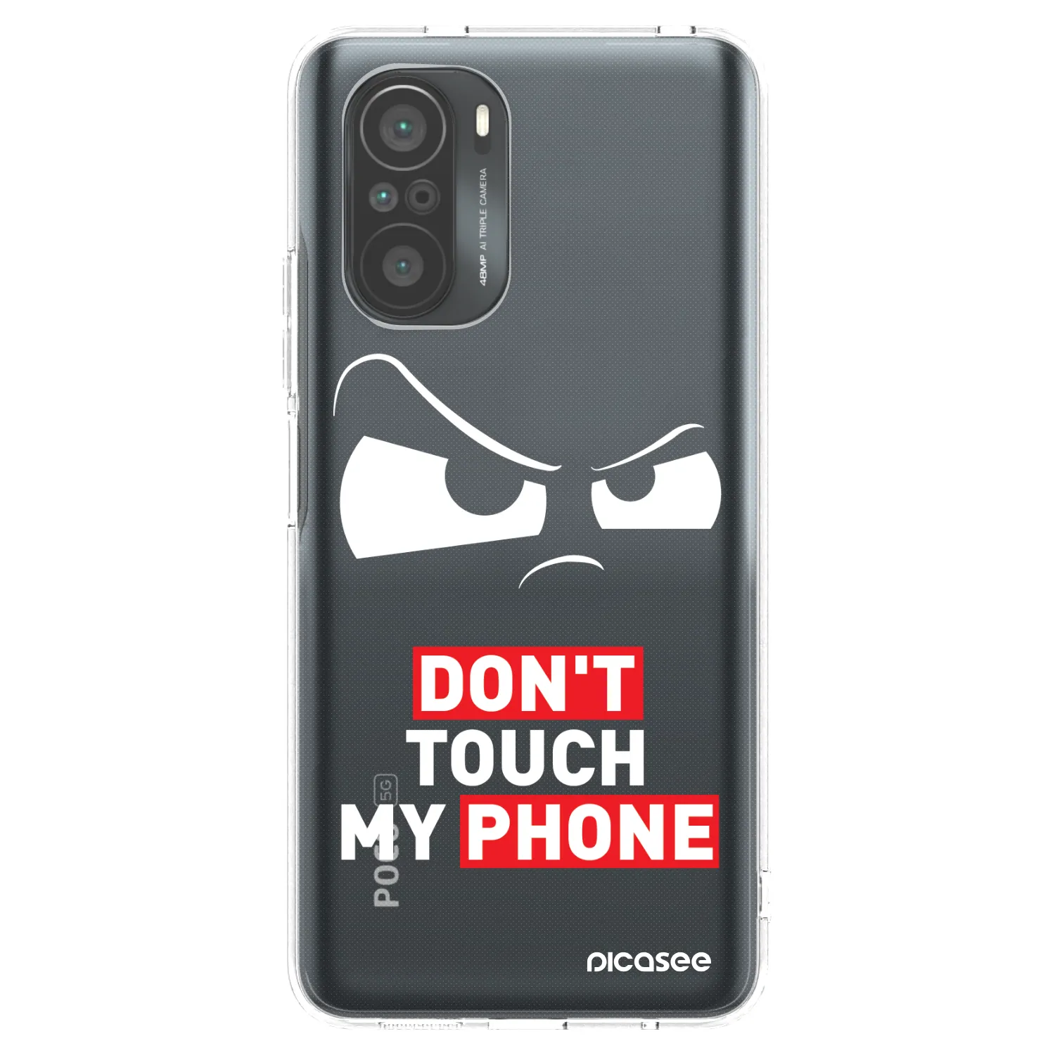 Picasee silikónový prehľadný obal pre Xiaomi Poco F3 - Cloudy Eye - Transparent