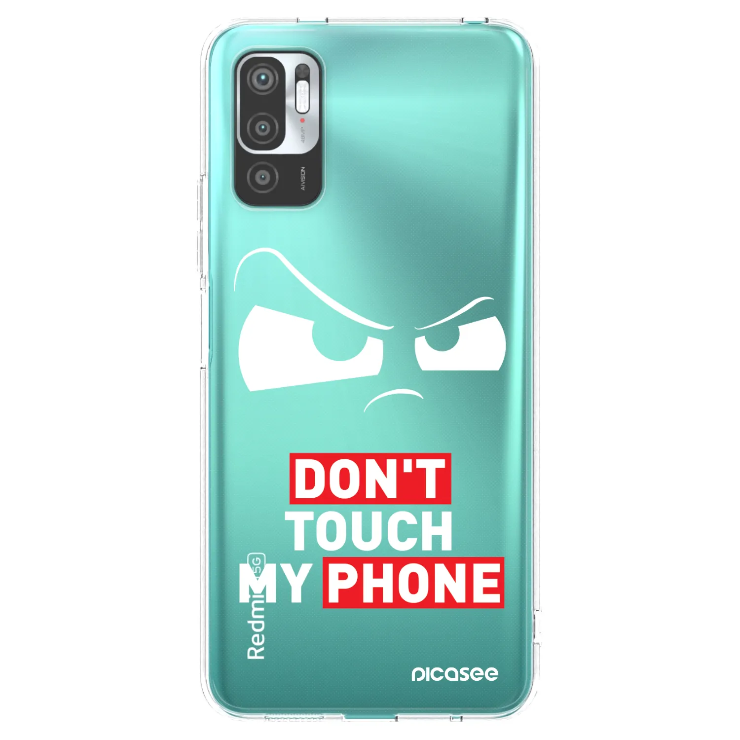 Picasee silikónový prehľadný obal pre Xiaomi Redmi Note 10 5G - Cloudy Eye - Transparent
