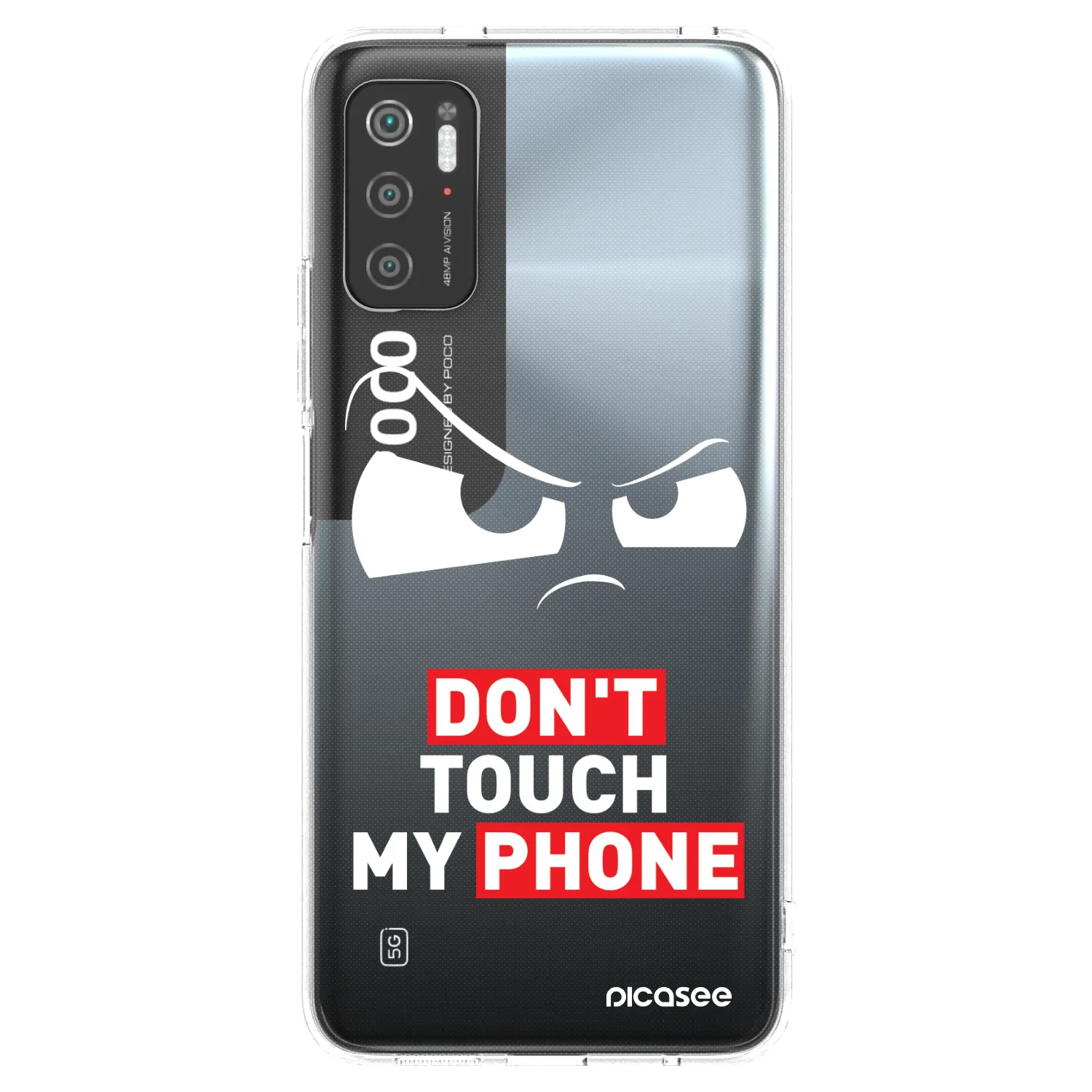 Picasee silikónový prehľadný obal pre Xiaomi Poco M3 Pro 5G - Cloudy Eye - Transparent