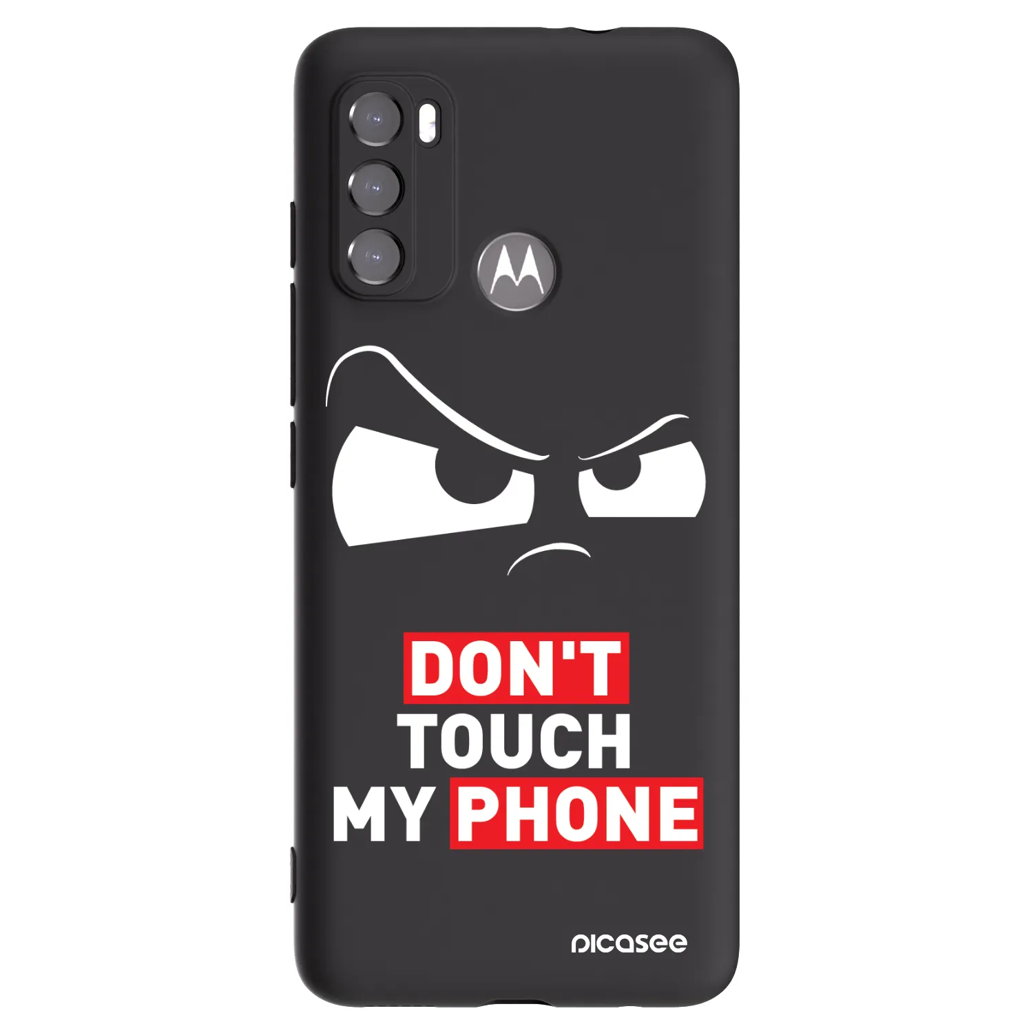 Picasee silikónový čierny obal pre Motorola Moto G60 - Cloudy Eye - Transparent