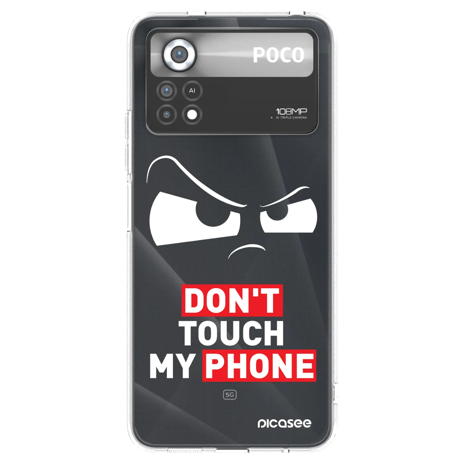 Picasee silikónový prehľadný obal pre Xiaomi Poco X4 Pro 5G - Cloudy Eye - Transparent