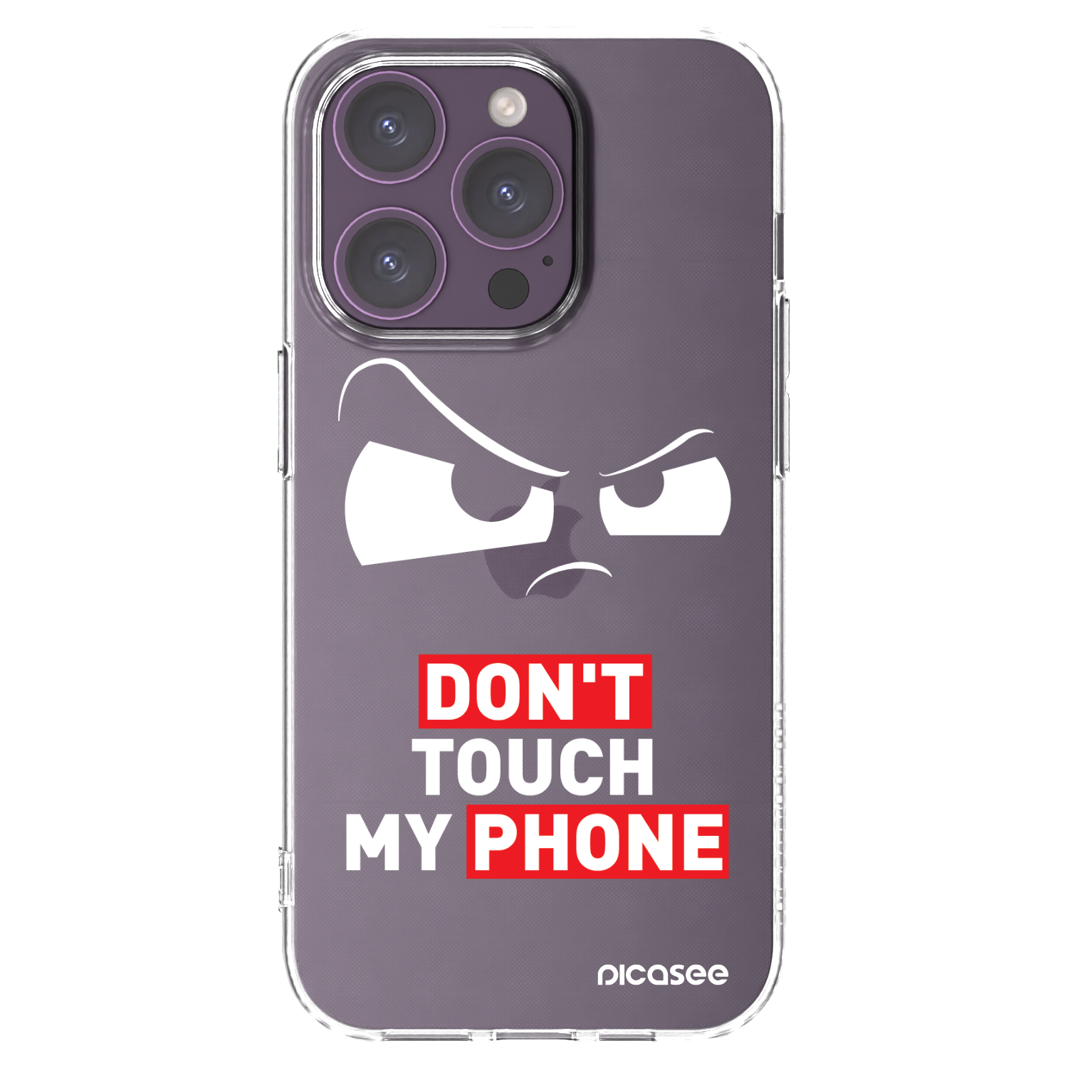 Picasee silikónový prehľadný obal pre Apple iPhone 14 Pro - Cloudy Eye - Transparent