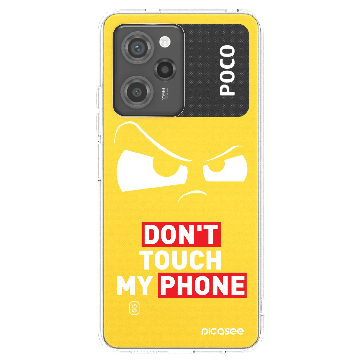 Picasee silikónový čierny obal pre Xiaomi Poco X5 Pro - Cloudy Eye - Transparent