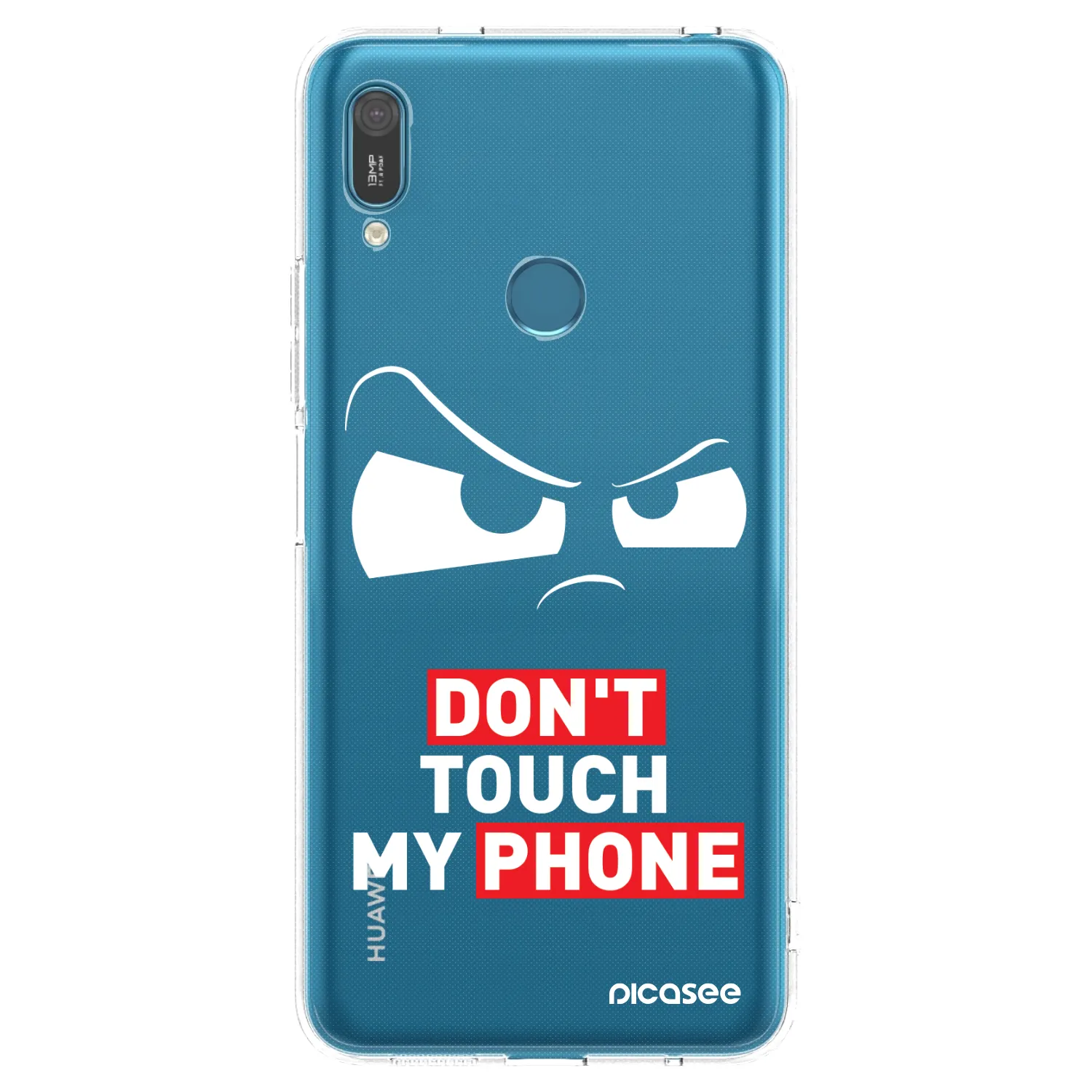 Picasee silikónový prehľadný obal pre Huawei Y7 2019 - Cloudy Eye - Transparent
