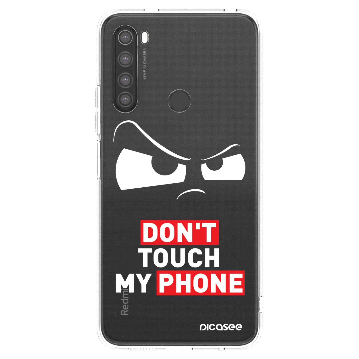Picasee silikónový prehľadný obal pre Xiaomi Redmi Note 8 - Cloudy Eye - Transparent