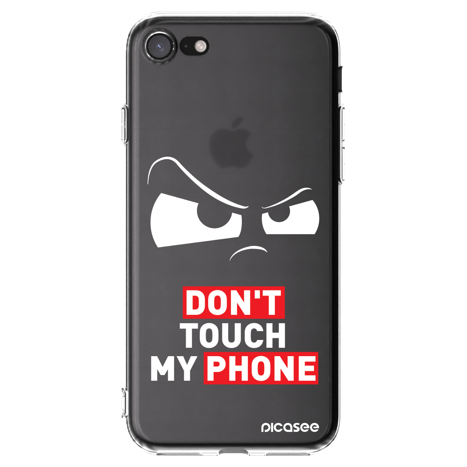 Picasee silikónový prehľadný obal pre Apple iPhone SE 2020 - Cloudy Eye - Transparent