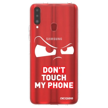 Picasee silikónový prehľadný obal pre Samsung Galaxy A20s - Cloudy Eye - Transparent