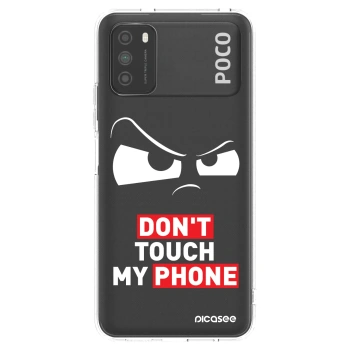 Picasee silikónový prehľadný obal pre Xiaomi Poco M3 - Cloudy Eye - Transparent