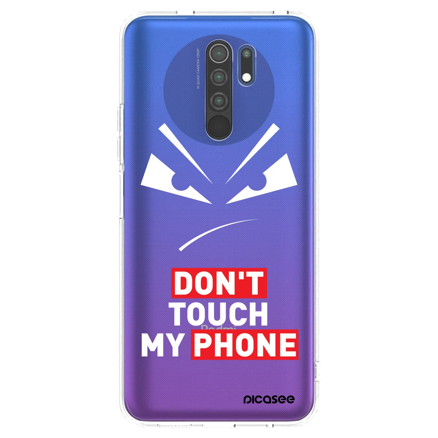 Silikónový prehľadný obal pre Xiaomi Redmi 9 - Evil Eye - Transparent
