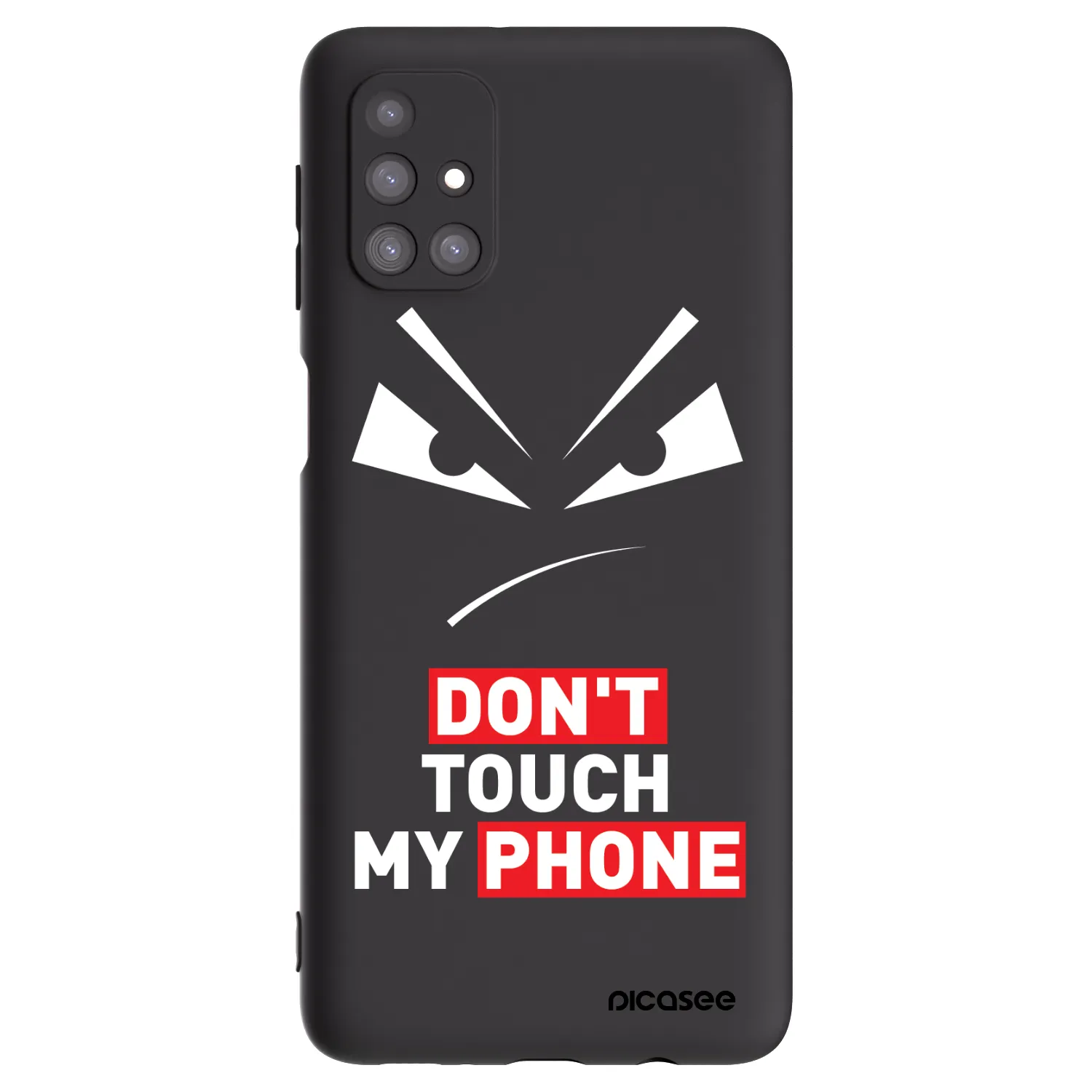 Picasee silikónový čierny obal pre Samsung Galaxy M31s - Evil Eye - Transparent