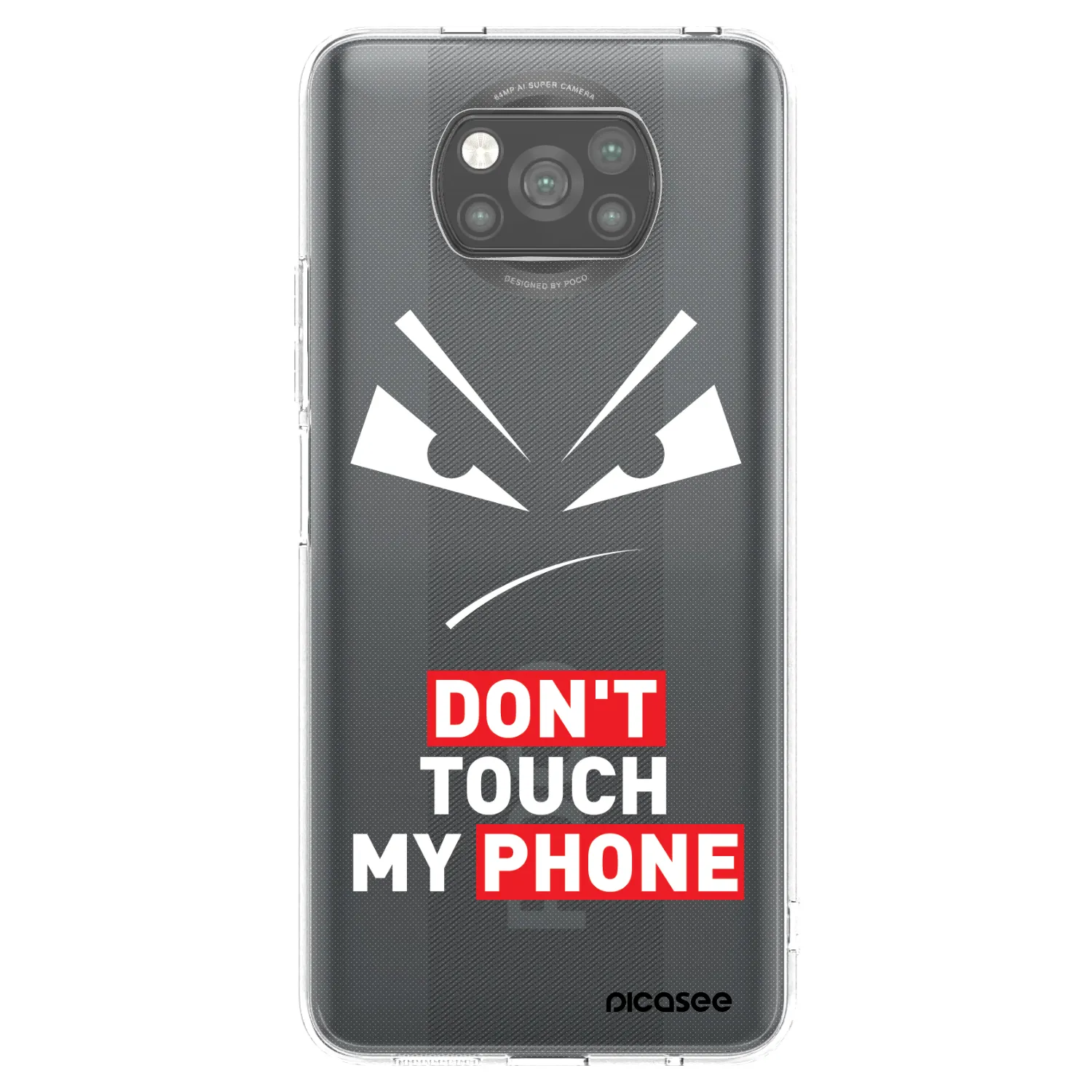 Picasee silikónový čierny obal pre Xiaomi Poco X3 - Evil Eye - Transparent