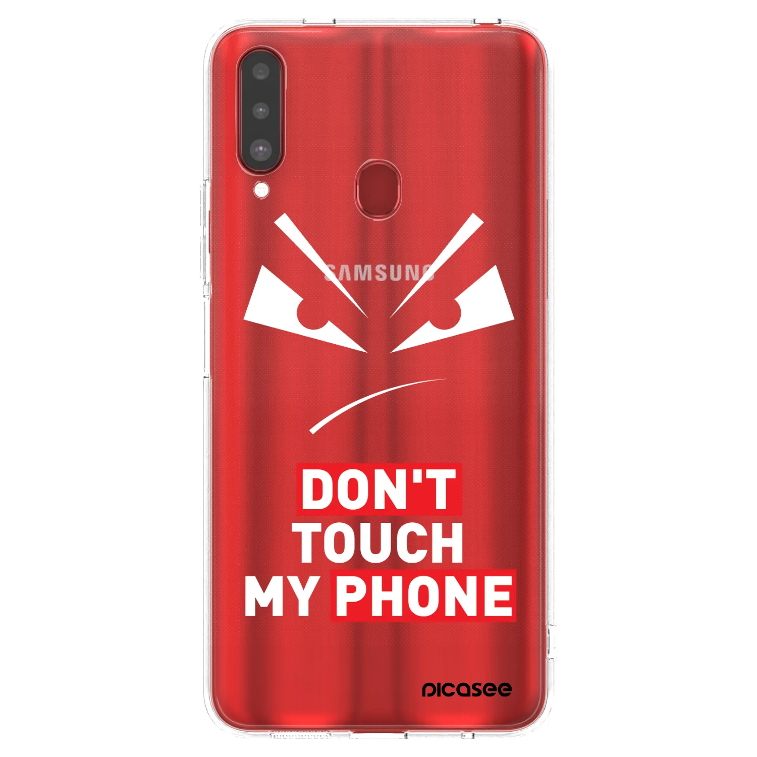 Picasee silikónový prehľadný obal pre Samsung Galaxy A20s - Evil Eye - Transparent