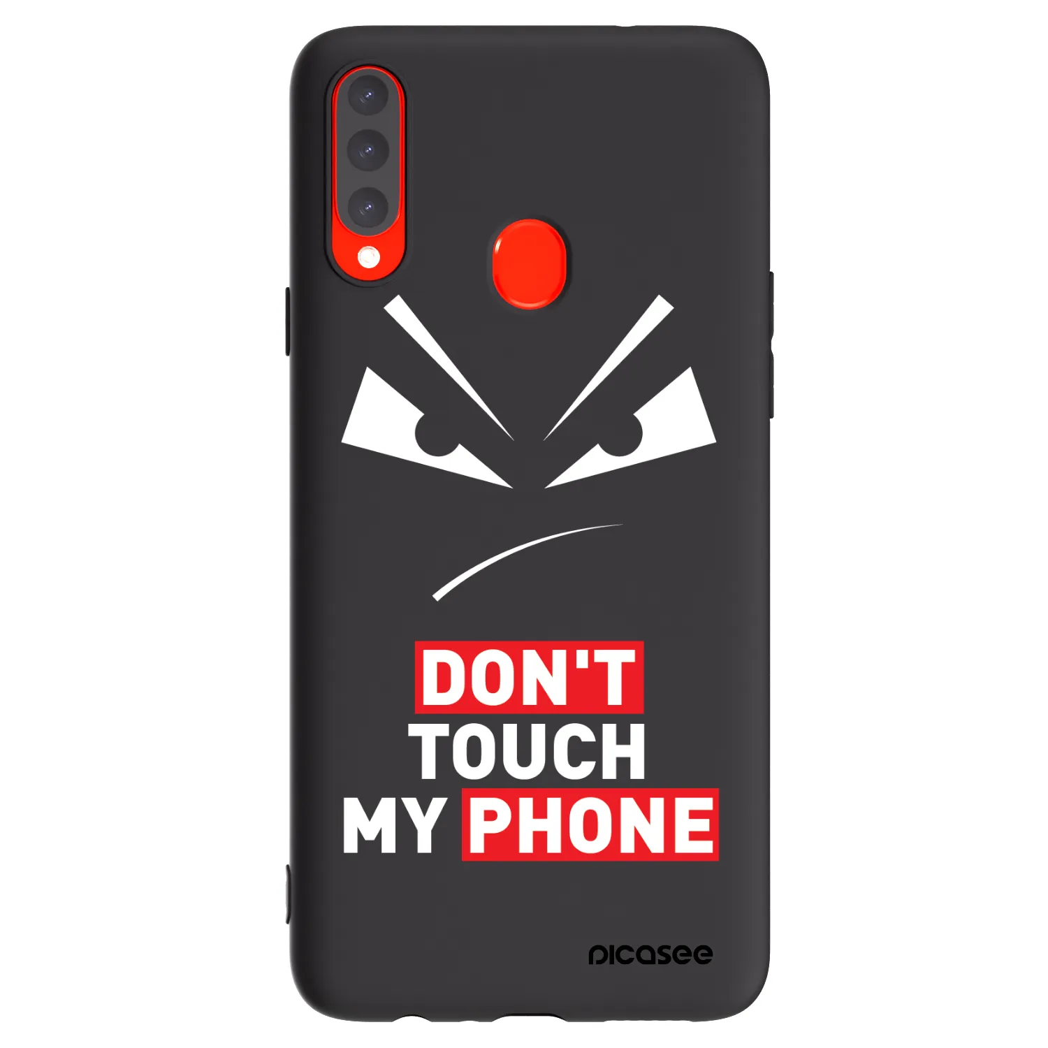 Picasee silikónový čierny obal pre Samsung Galaxy A20s - Evil Eye - Transparent