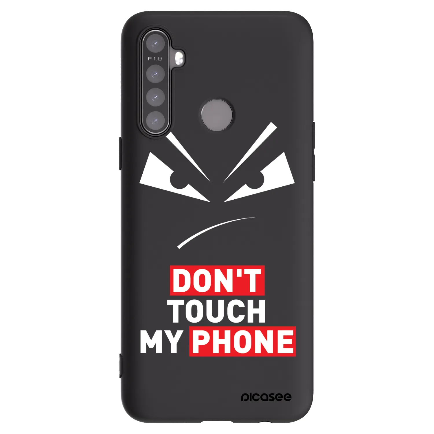 Picasee silikónový čierny obal pre Realme 6i - Evil Eye - Transparent