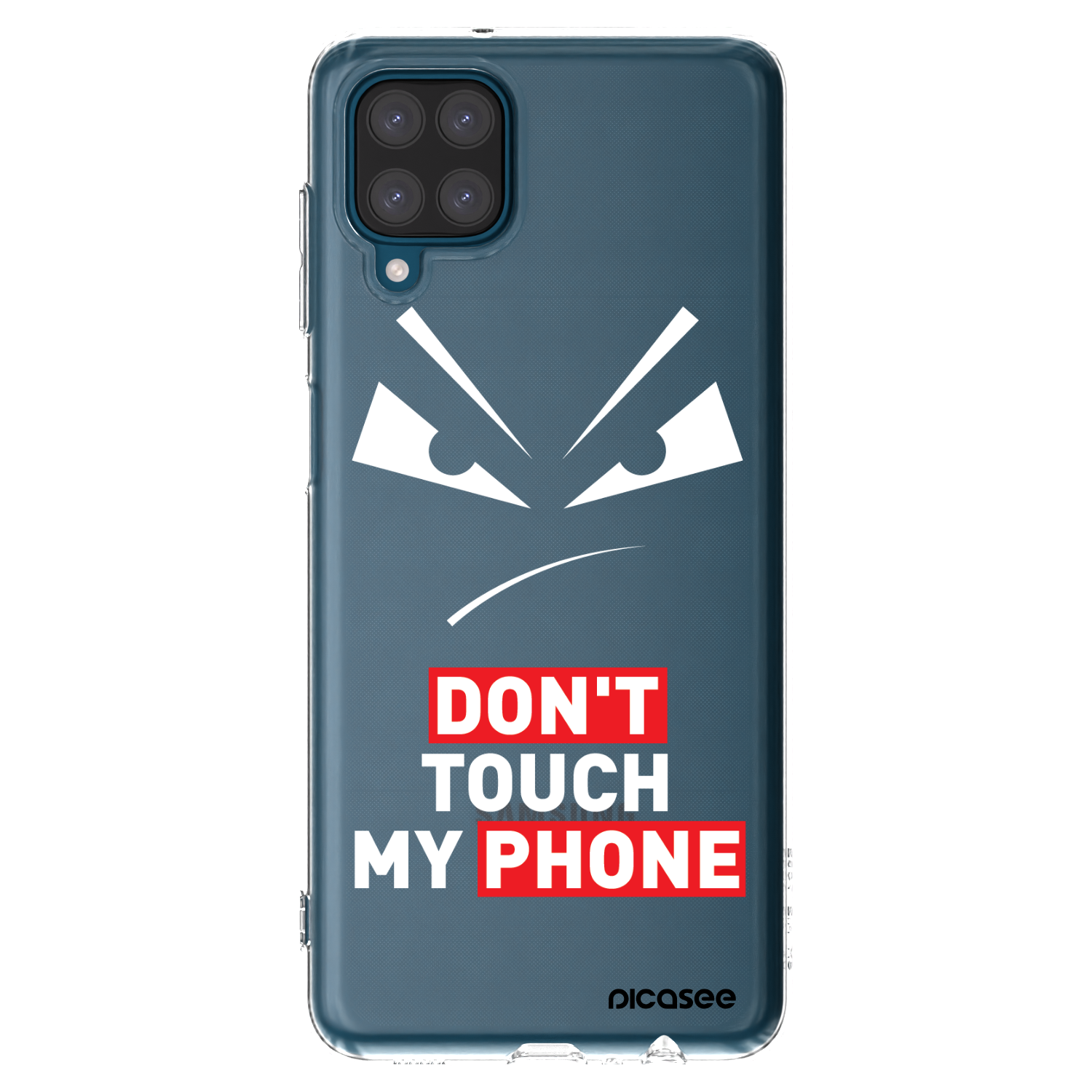 Picasee silikónový prehľadný obal pre Samsung Galaxy A12 A125F - Evil Eye - Transparent